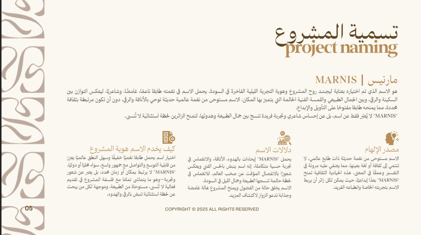 تسمية المشروع